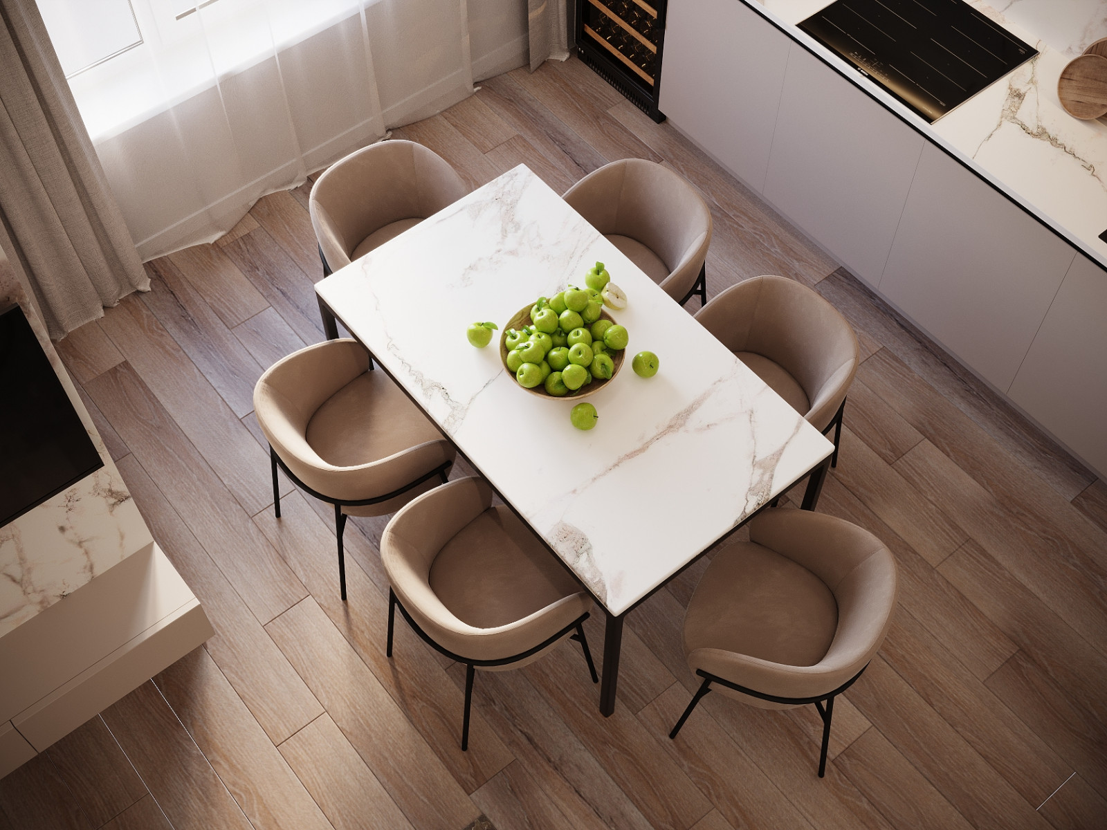 Интерьер трехкомнатной квартиры в стиле Неоклассика