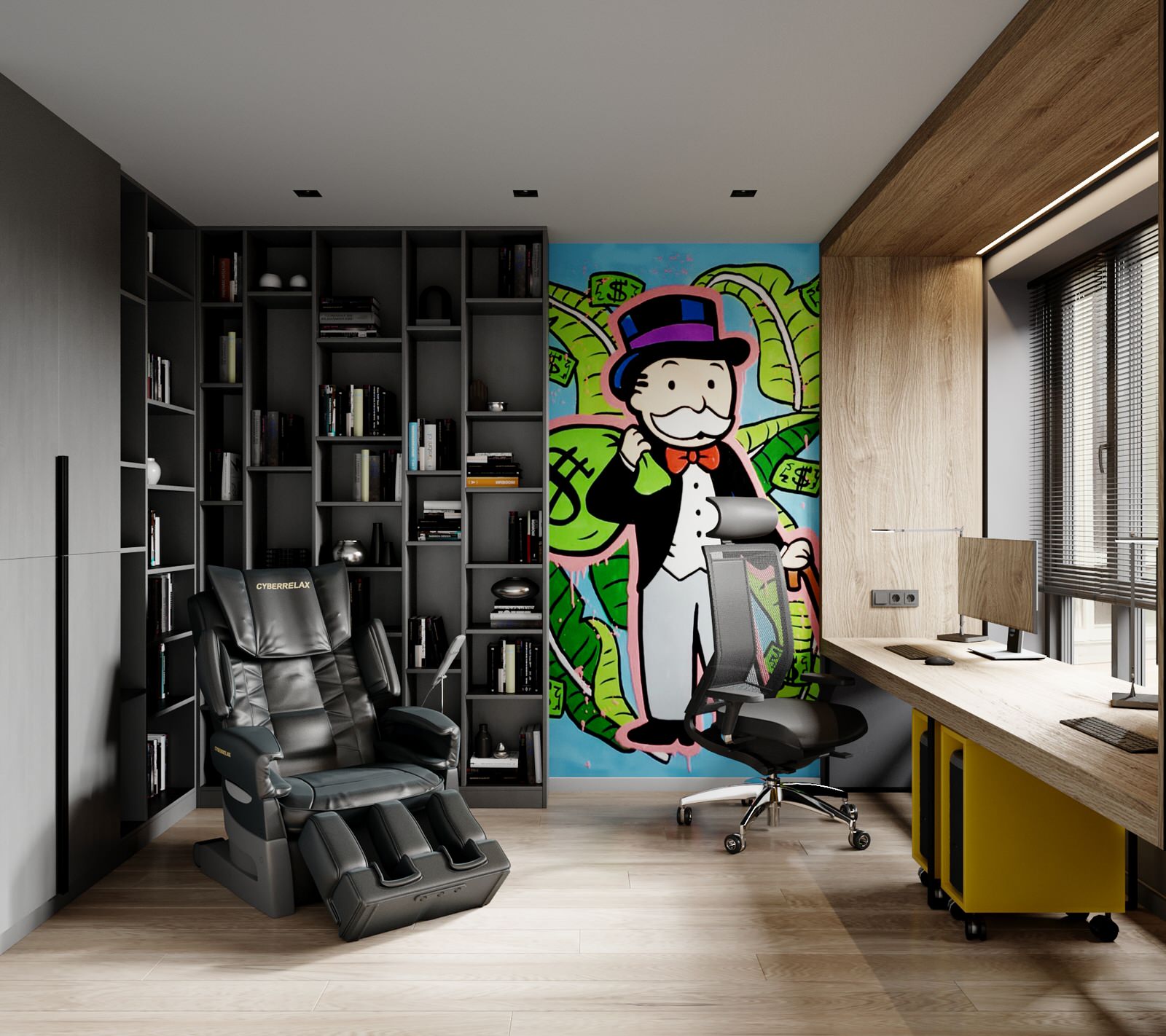 Кабинет с граффити