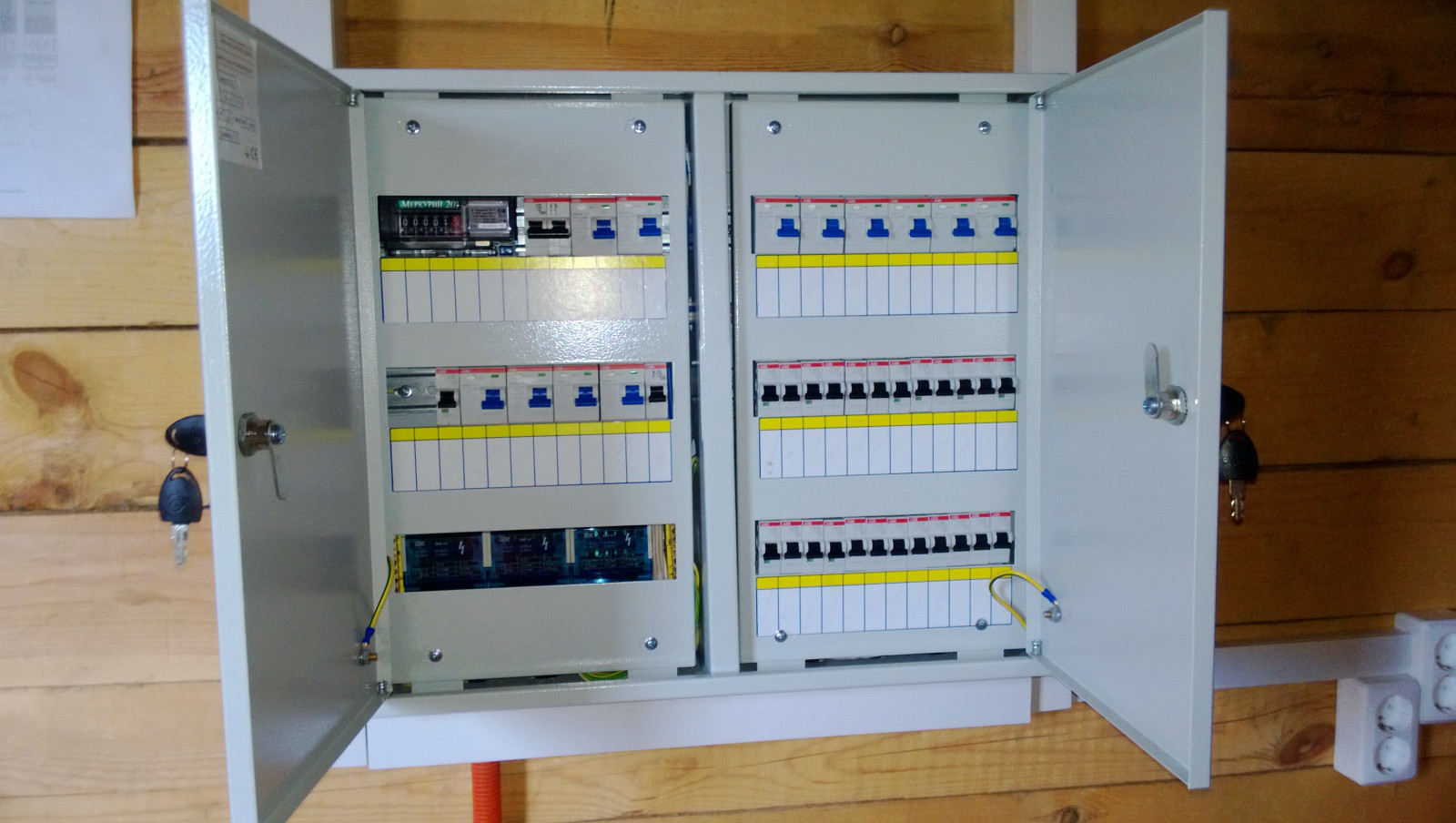 Сборка электрощита в коттедже
