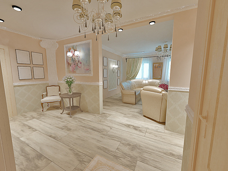 Дизайн-проект квартиры в легкой классике