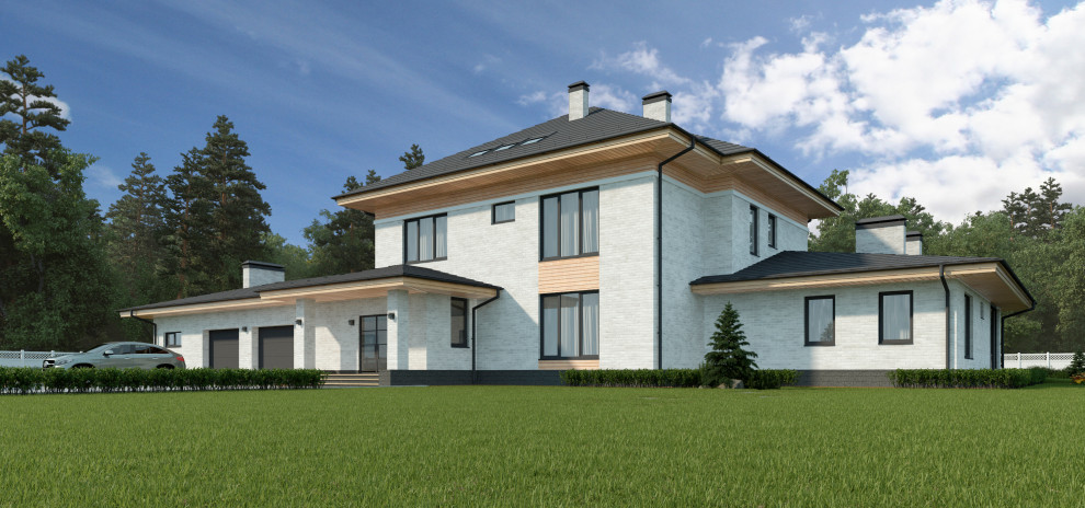 Загородный коттедж в стиле Райт