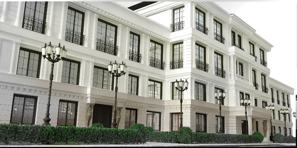 Разработка дизайна фасада здания