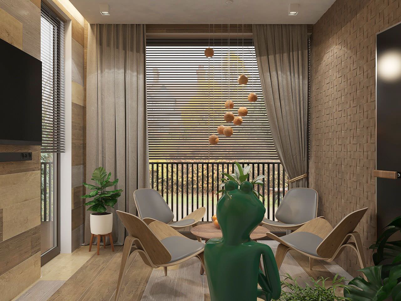 Зона отдыха в сауне загородного дома.