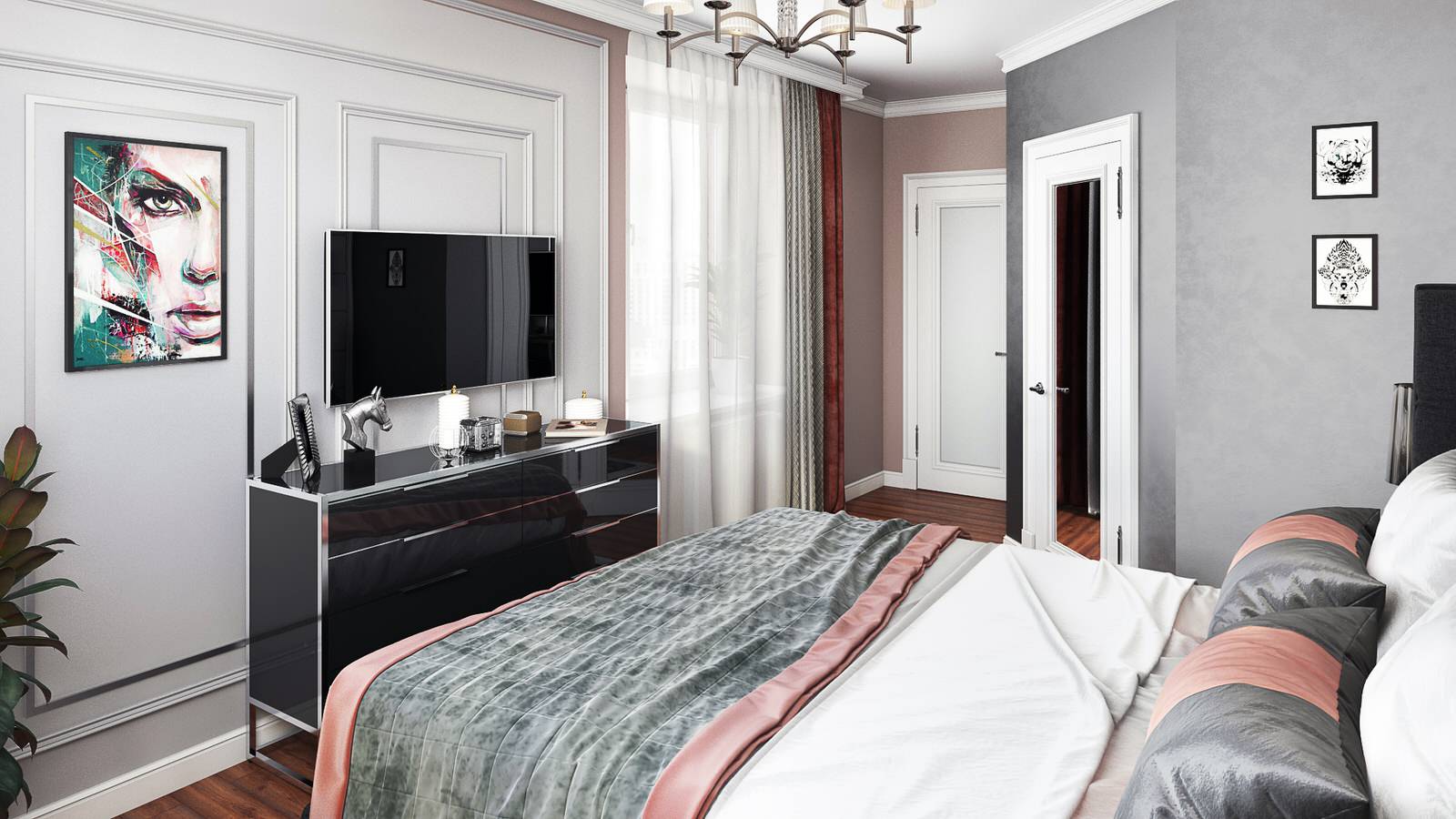 Интерьер квартиры в ЖК Wellton Park (95,7 кв.м.) "Палитра"