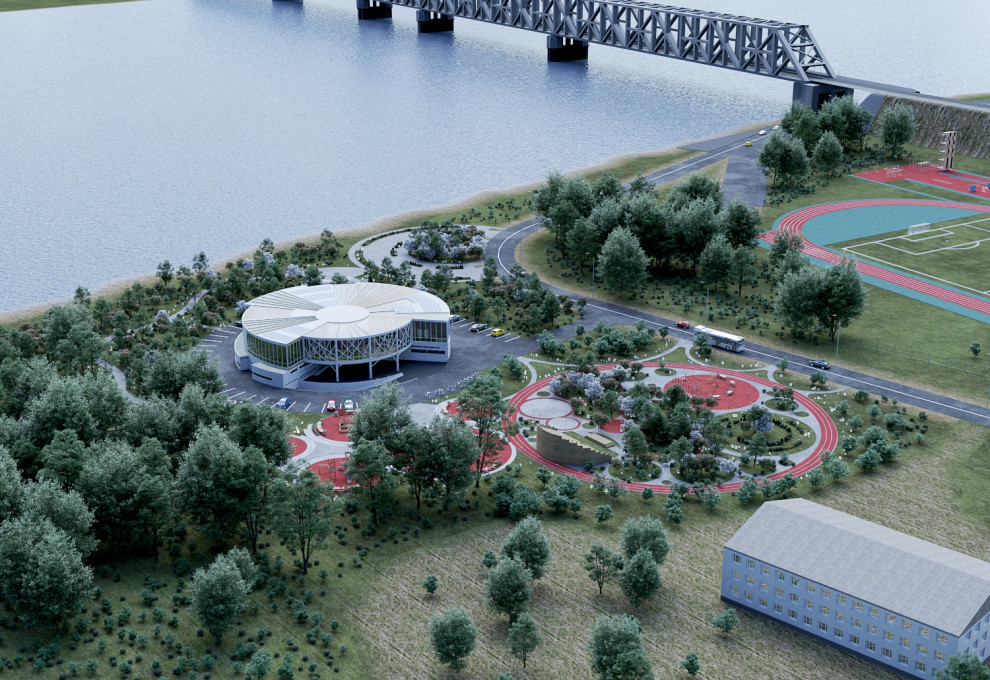 Визуализация & Ландшафтный дизайн с оранжерея