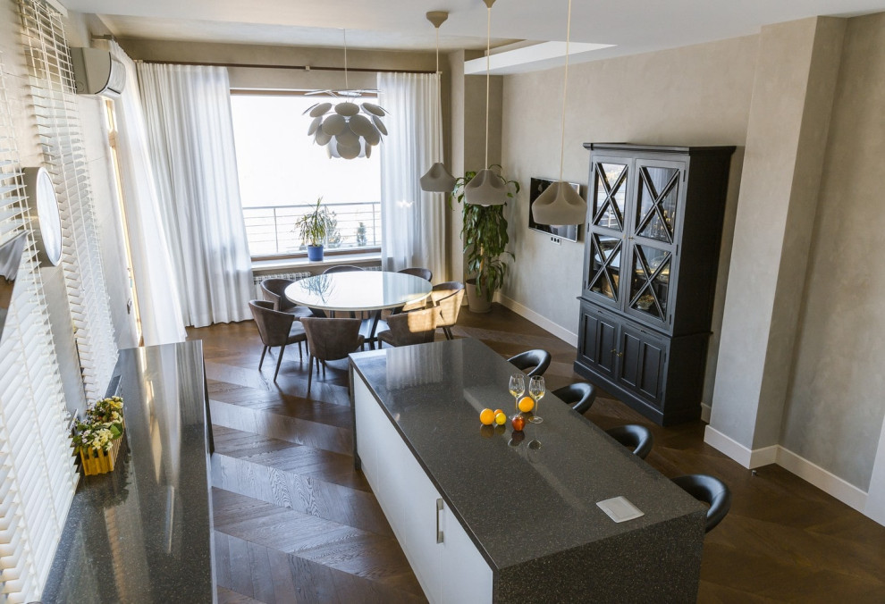 Шоколадное настроение. Интерьер двухэтажного дома в стиле фьюжн