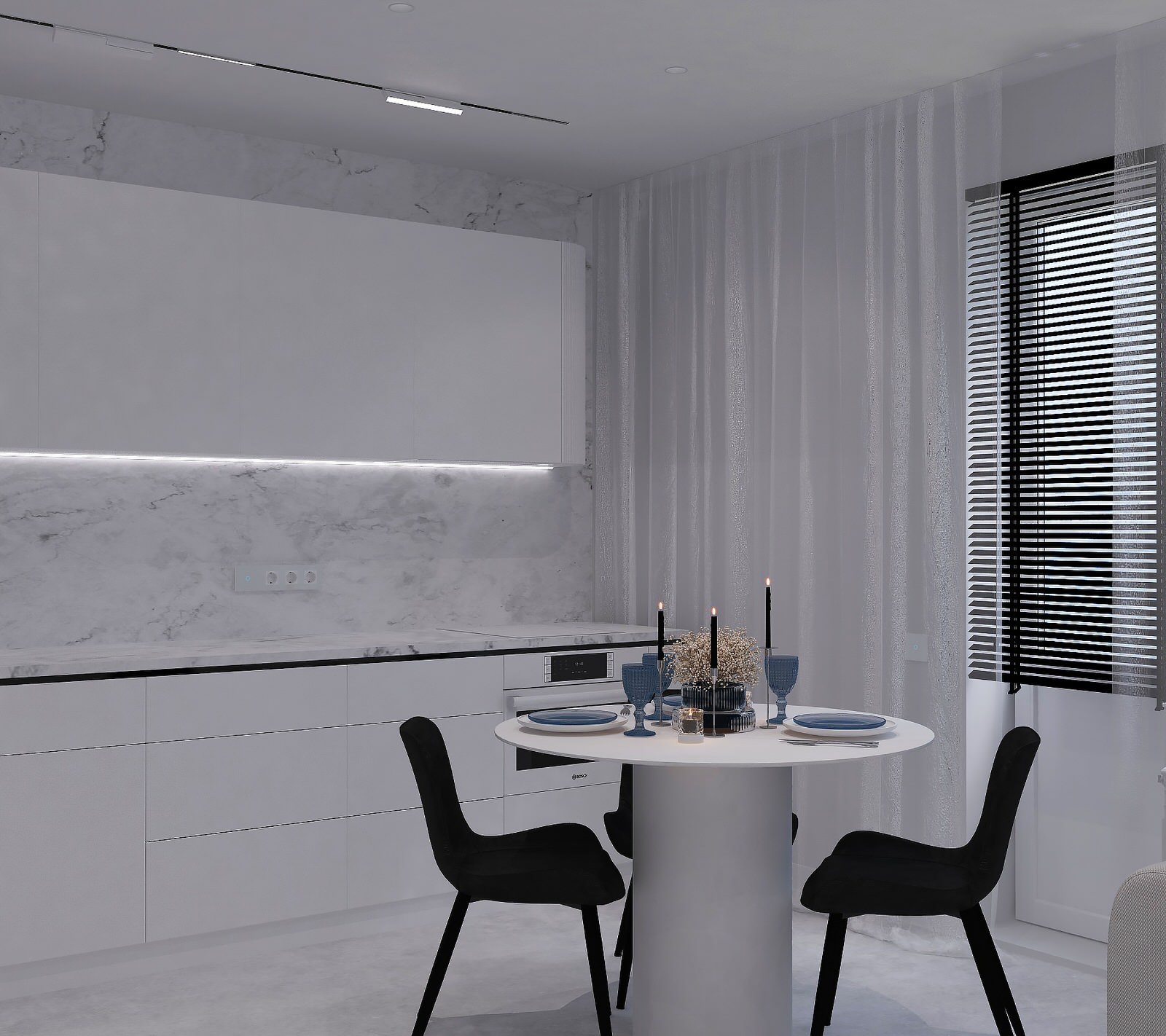 Квартира в минимализме, ул. Гурьевская, г.Новосибирск