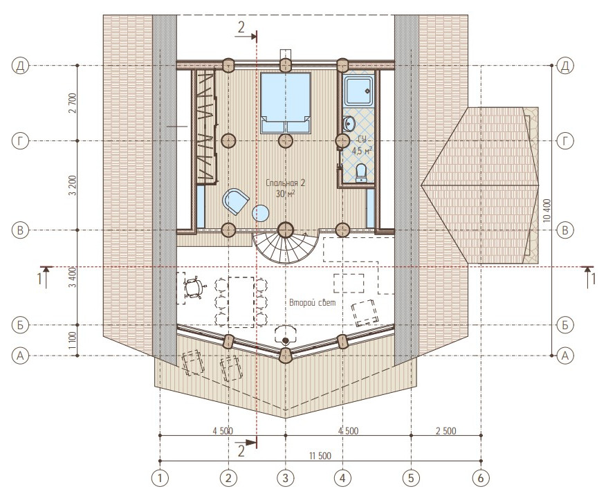Жилой дом 122 кв.м из бревна