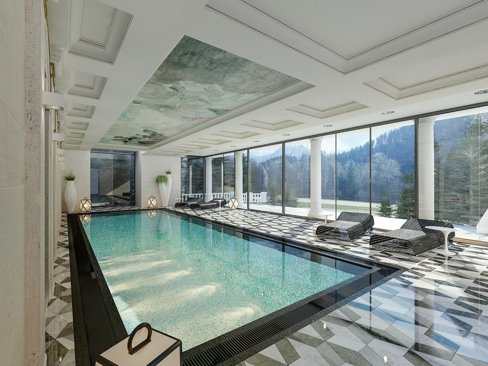 Интерьеры старинного дома 3200 кв метров в Австрии