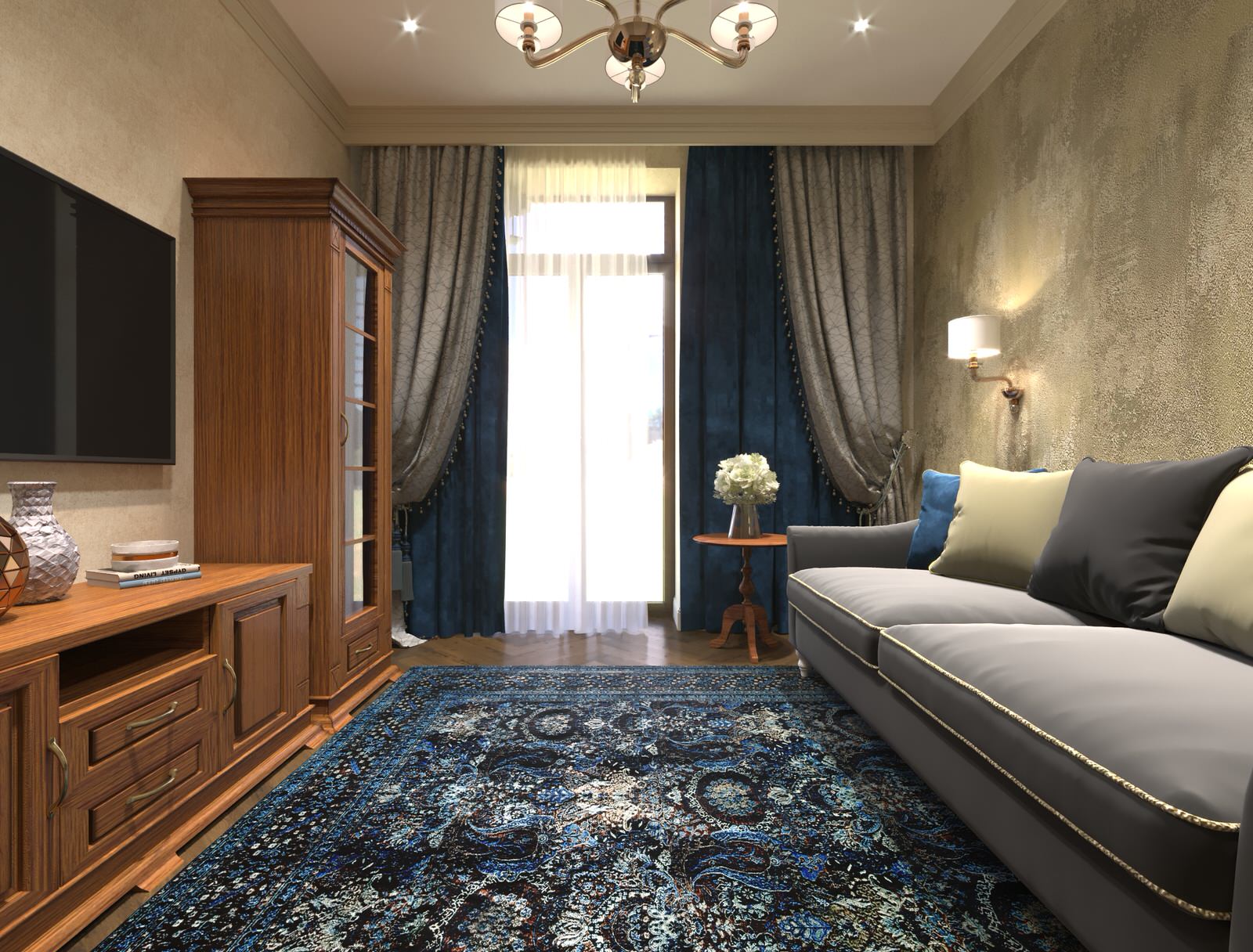 Обложка проекта: Дизайн-проект интерьера трехкомнатной квартиры .Новосибирск.