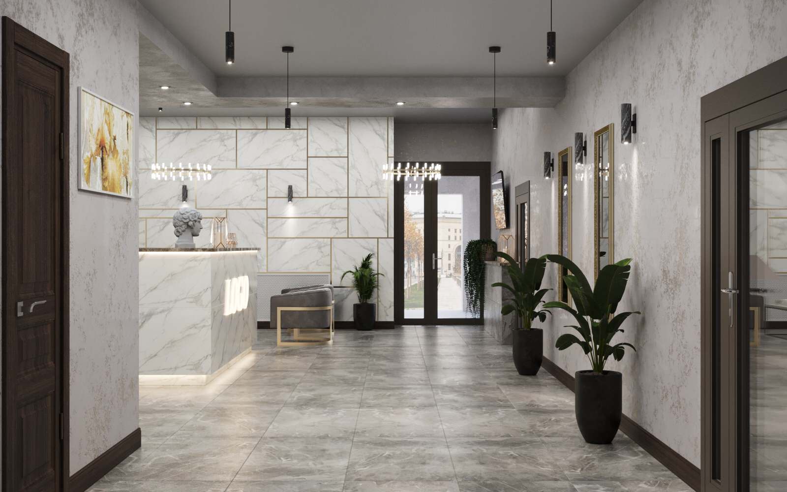 Холл гостиничного комплекса