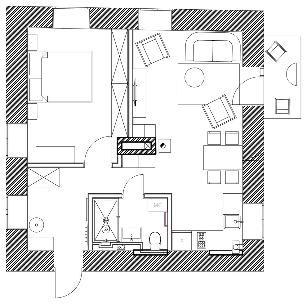 Houzz Украина: Яркий скандинавский стиль в старом доме