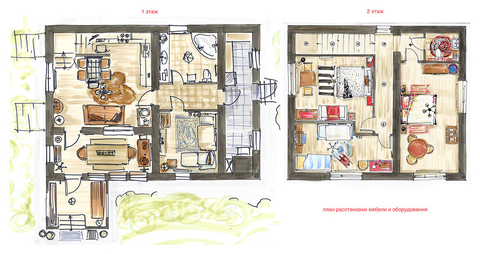 Houzz тур: Дача под Рязанью для трех поколений