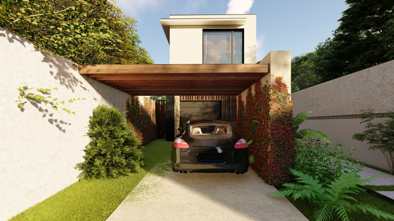 Узкий дом на узком участке