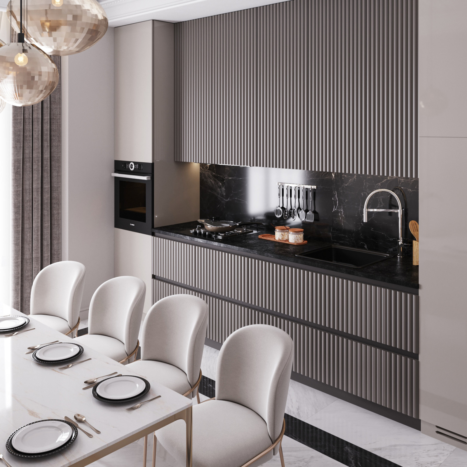 Кухня для большой семьи