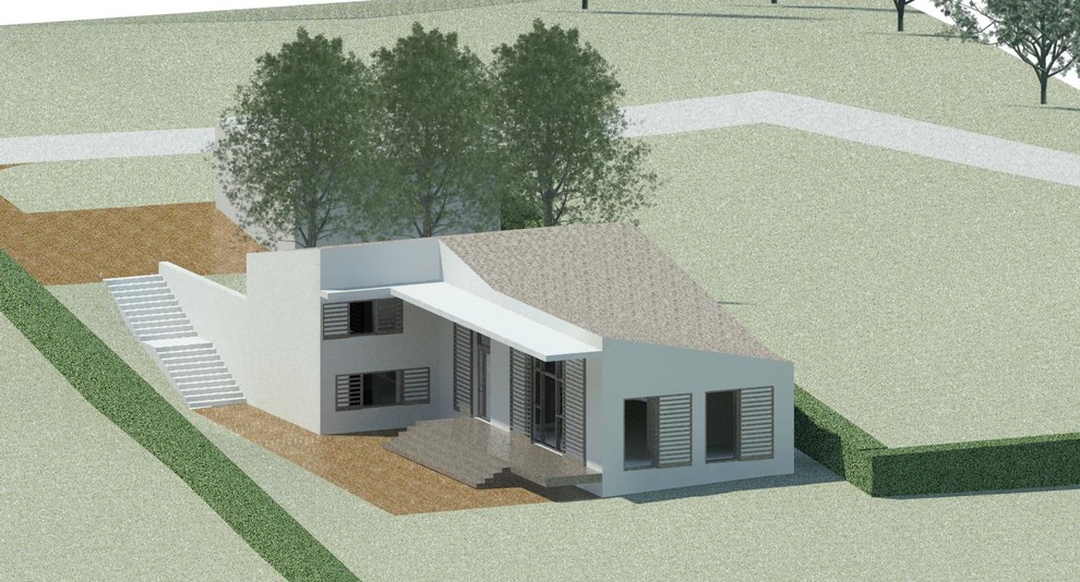 дом на рельефе