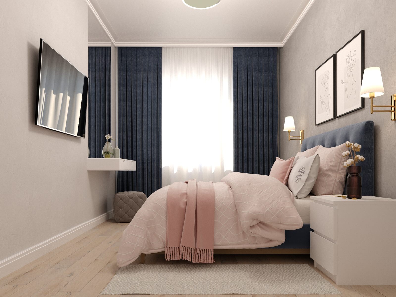 Дизайн проект квартиры 73кв.м. в пос. Зубово ЖК "Зубово-Лайф 2" для семейной