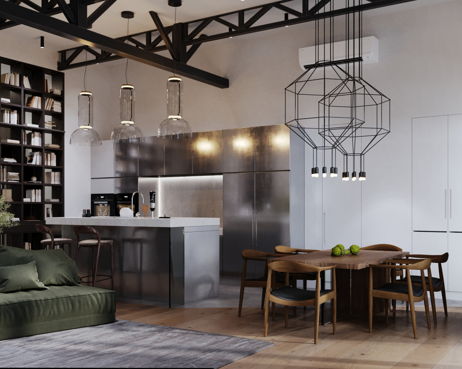 Квартира для холостяка с видом на горы