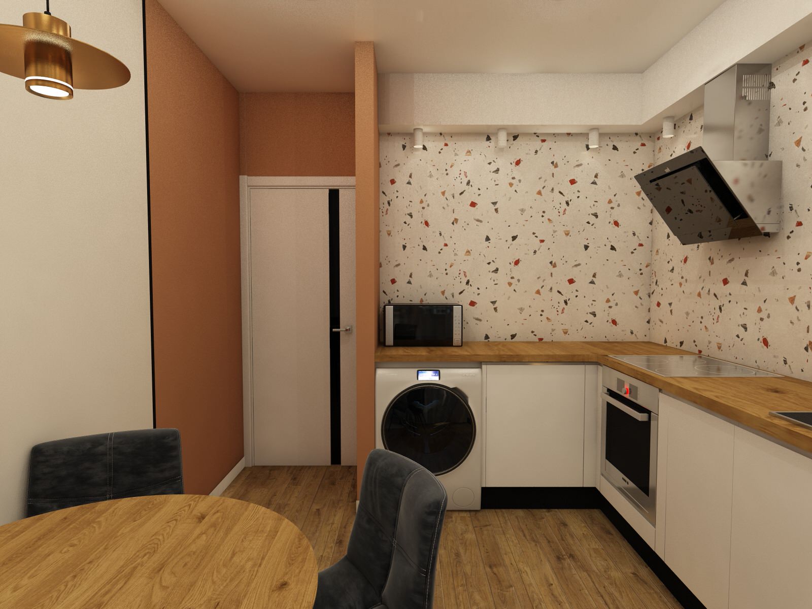 Квартира 60 кв.м. ТЗ от заказчика "Ярко и не ярко))"