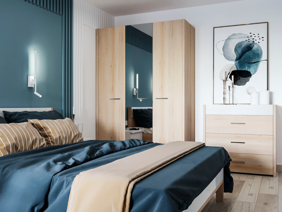 Трехкомнатная квартира в свежих оттенках