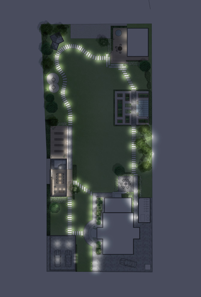 Проект частного сада в Санино