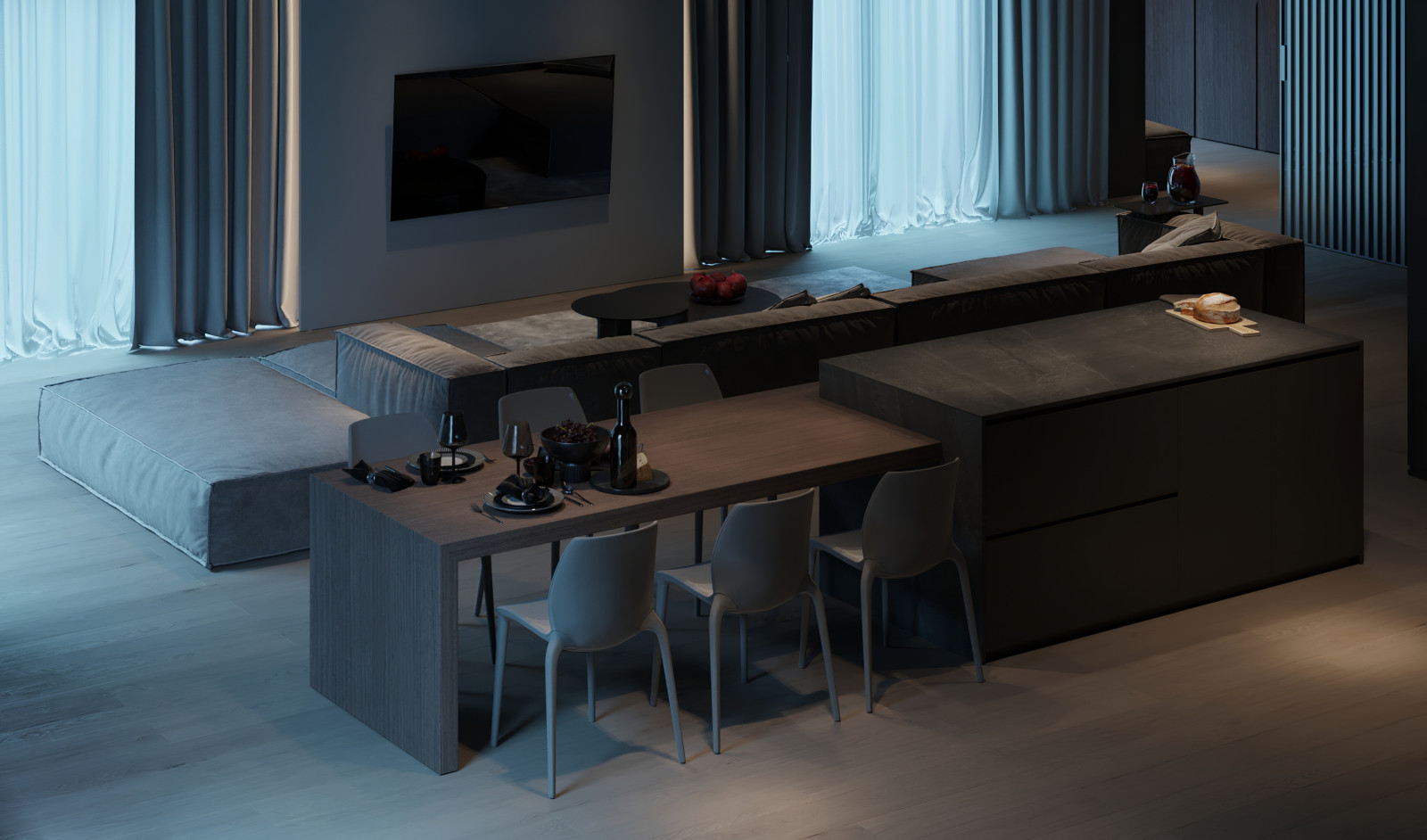 HL 2112 | Кухня-гостинная