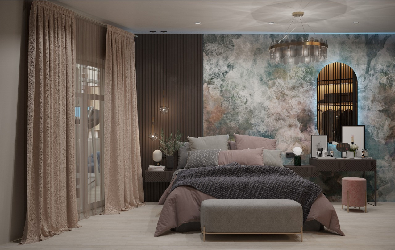 Обложка проекта: Дизайн проект спальной комнаты