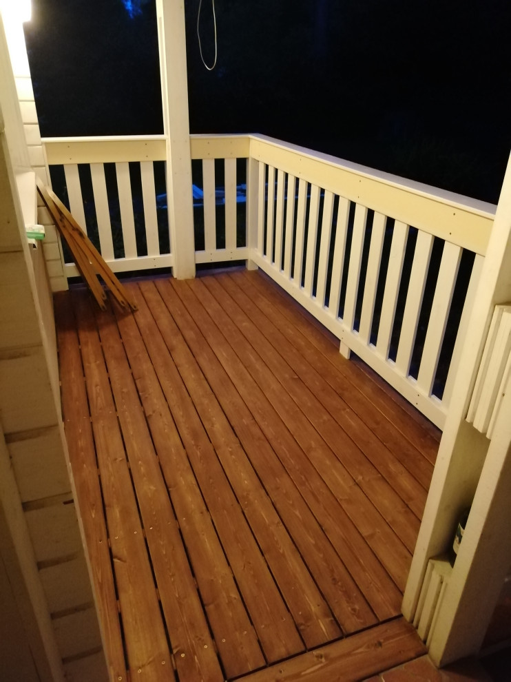 Небольшая реконструкция террасы с ограждениями, в Репино