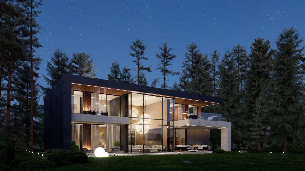 Обложка проекта: Дом в стиле минимализм 250 м.кв.