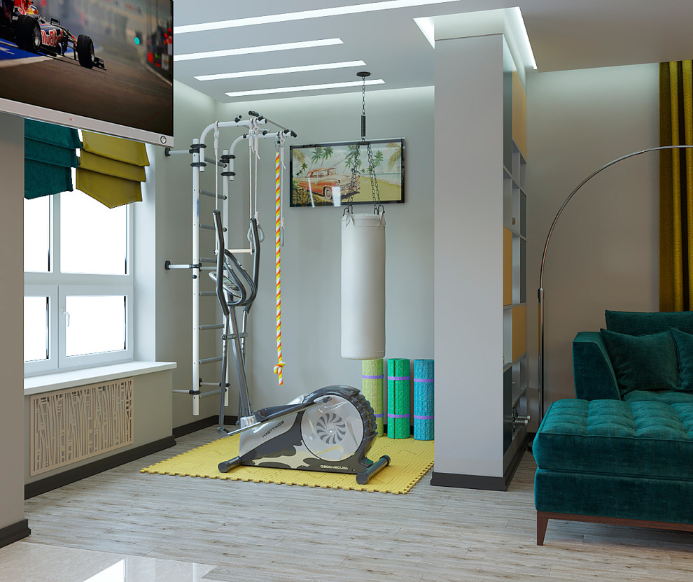 Яркая сочность. Трехкомнатная квартира на Озерной