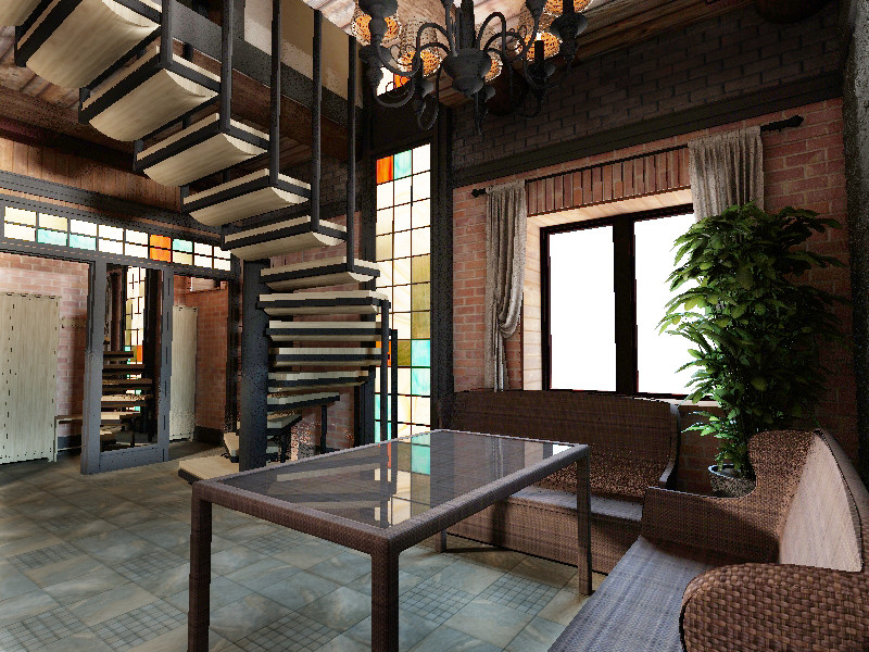 Дерево и кирпич: природный дизайн