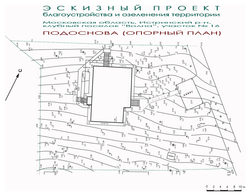 Проект ландшафтного дизайна участка 18 соток с лесными деревьями.