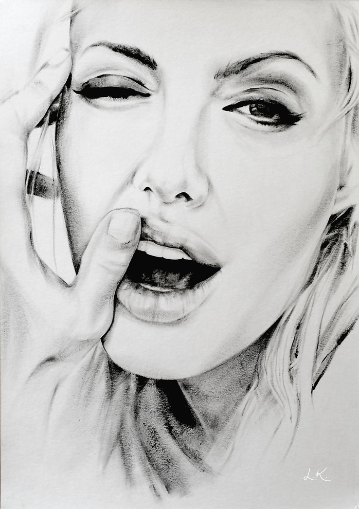 Черная гуашь; «сухая кисть»