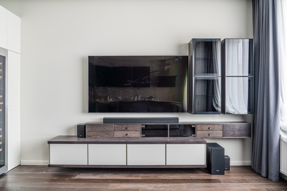 Мебель для гостиной с подвесной ТВ тумбой