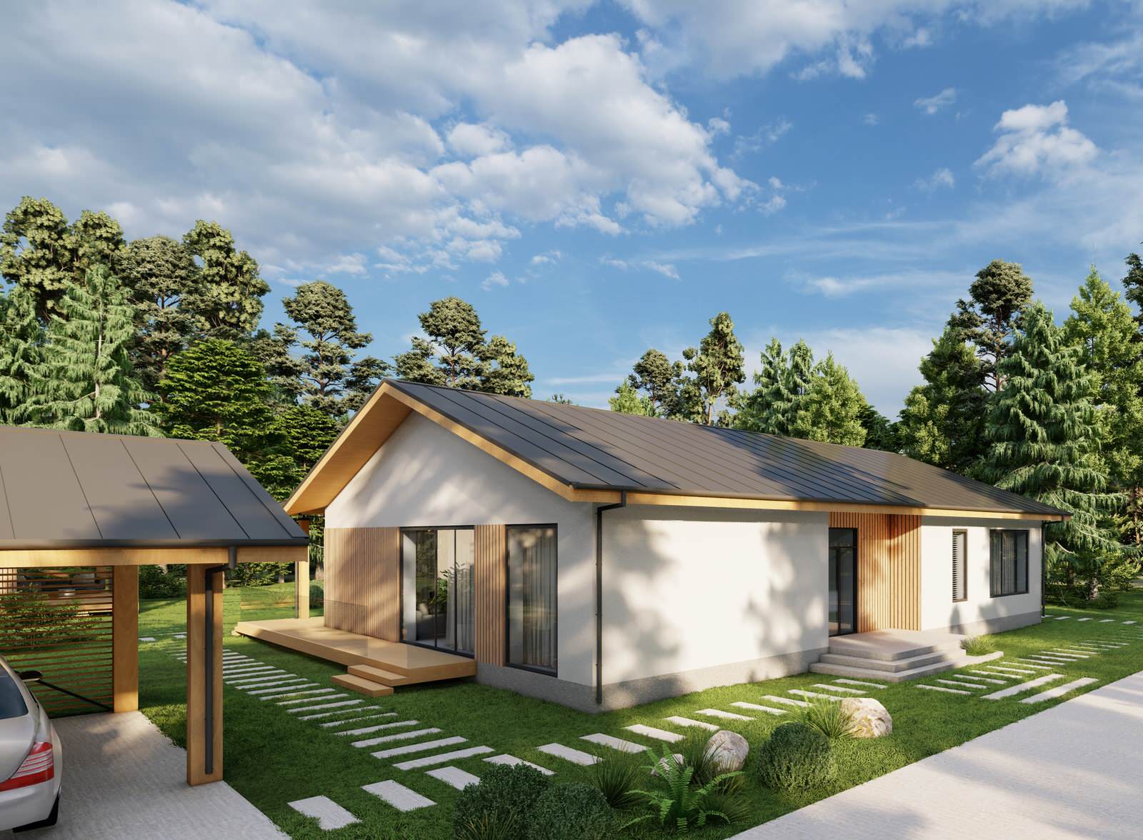 Дом в скандинавском стиле 120 м.кв.