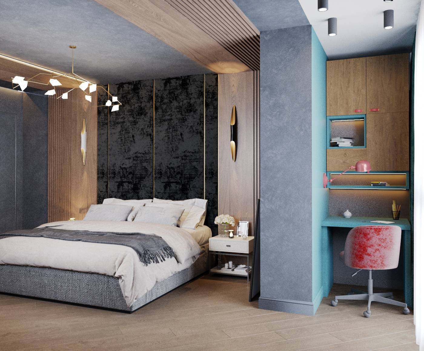 Квартира для пары с стиле ар деко