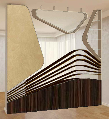 Обложка проекта: Интерьерный пространственный элемент - шкаф-перегородка