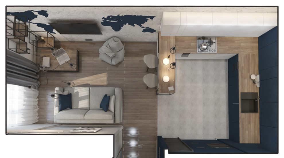 Квартира студия в слите "Лофт"