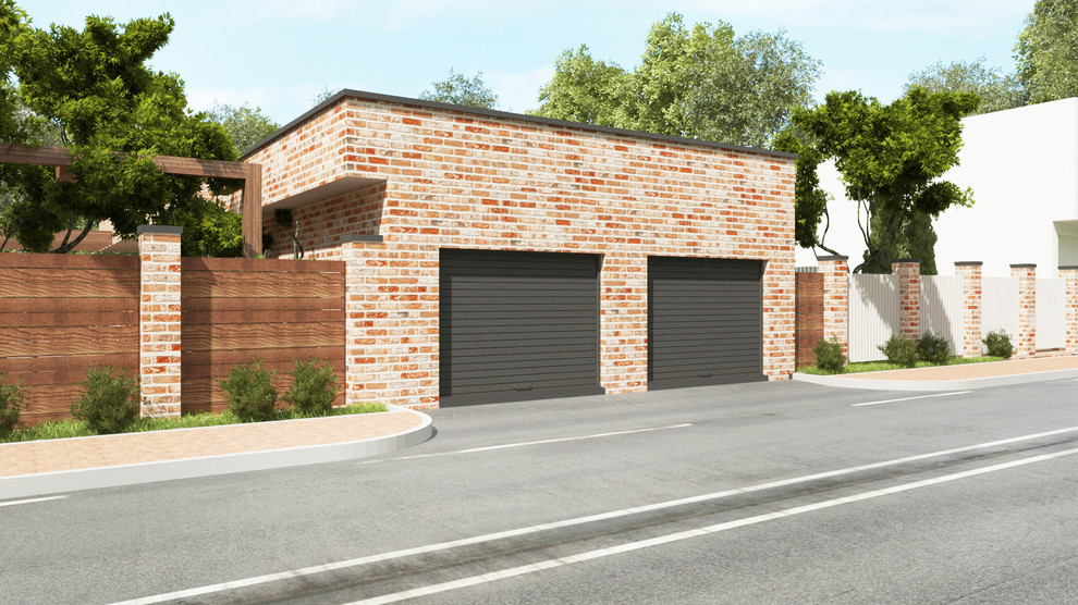 Баня совмещенная с гаражом и террасой