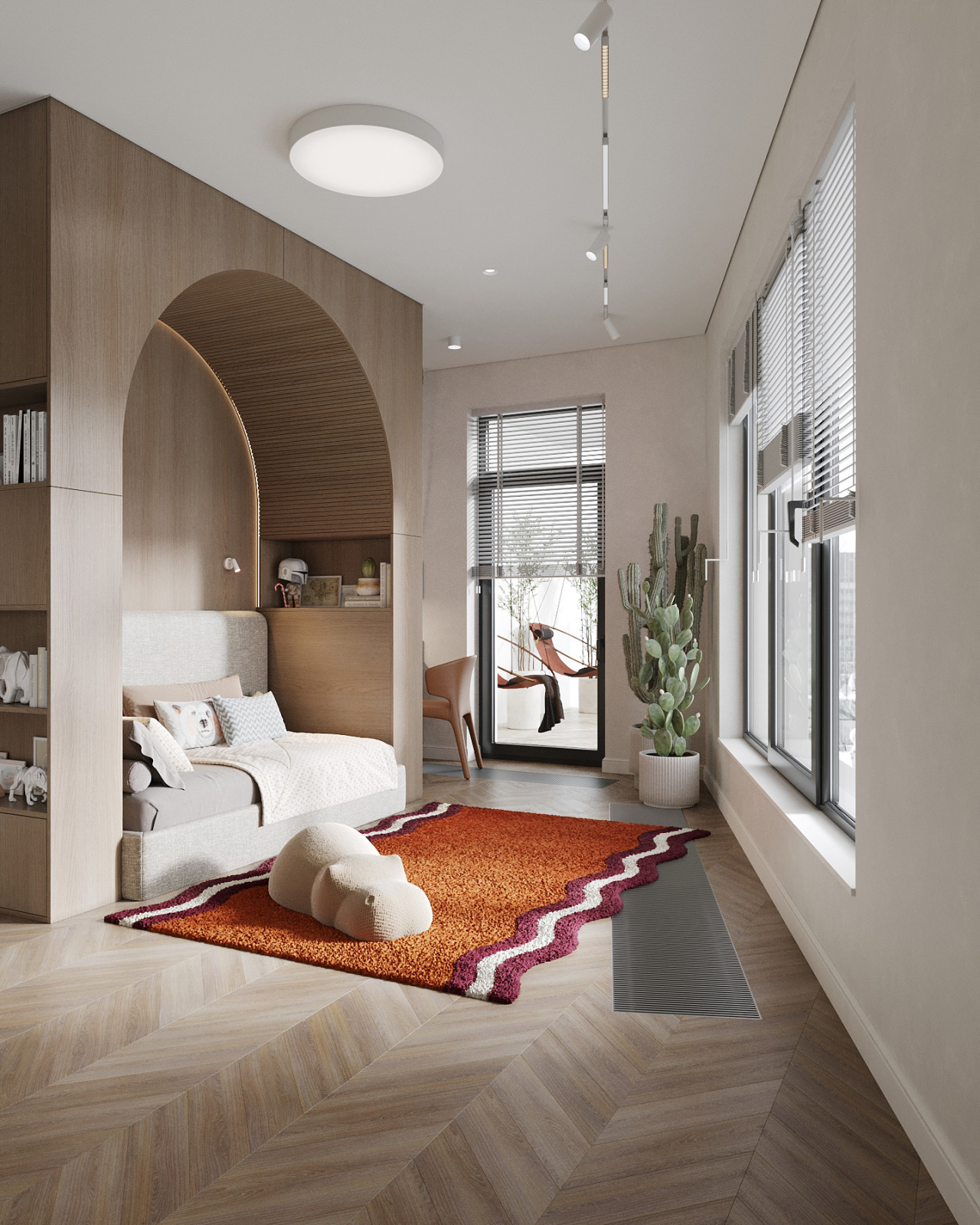 Светлая квартира с французским камином