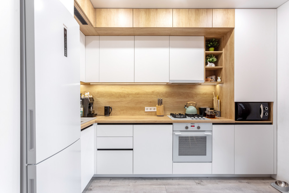 Обложка проекта: Кухня в современном стиле с витринами в Калининграде