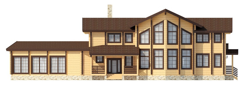 Дом с бассейном | Клееный брус | Пегас 421