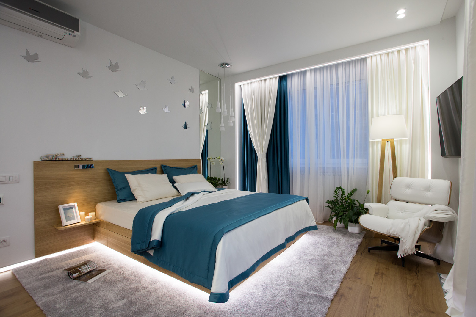 Квартира в бирюзовых оттенках