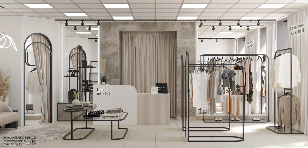 Дизайн выставочного зала шоурума женской одежды