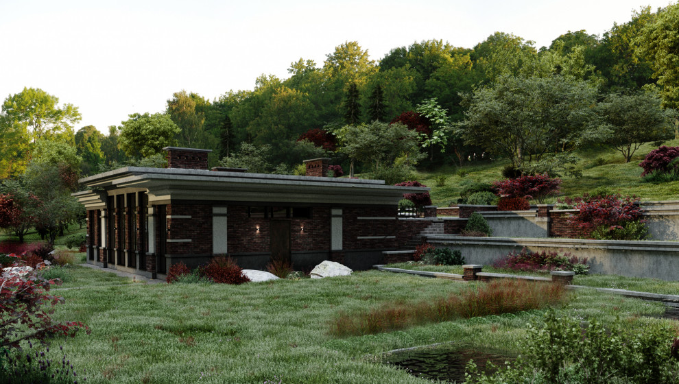 Обложка проекта: Проект гостевого дома в стиле органической архитектуры