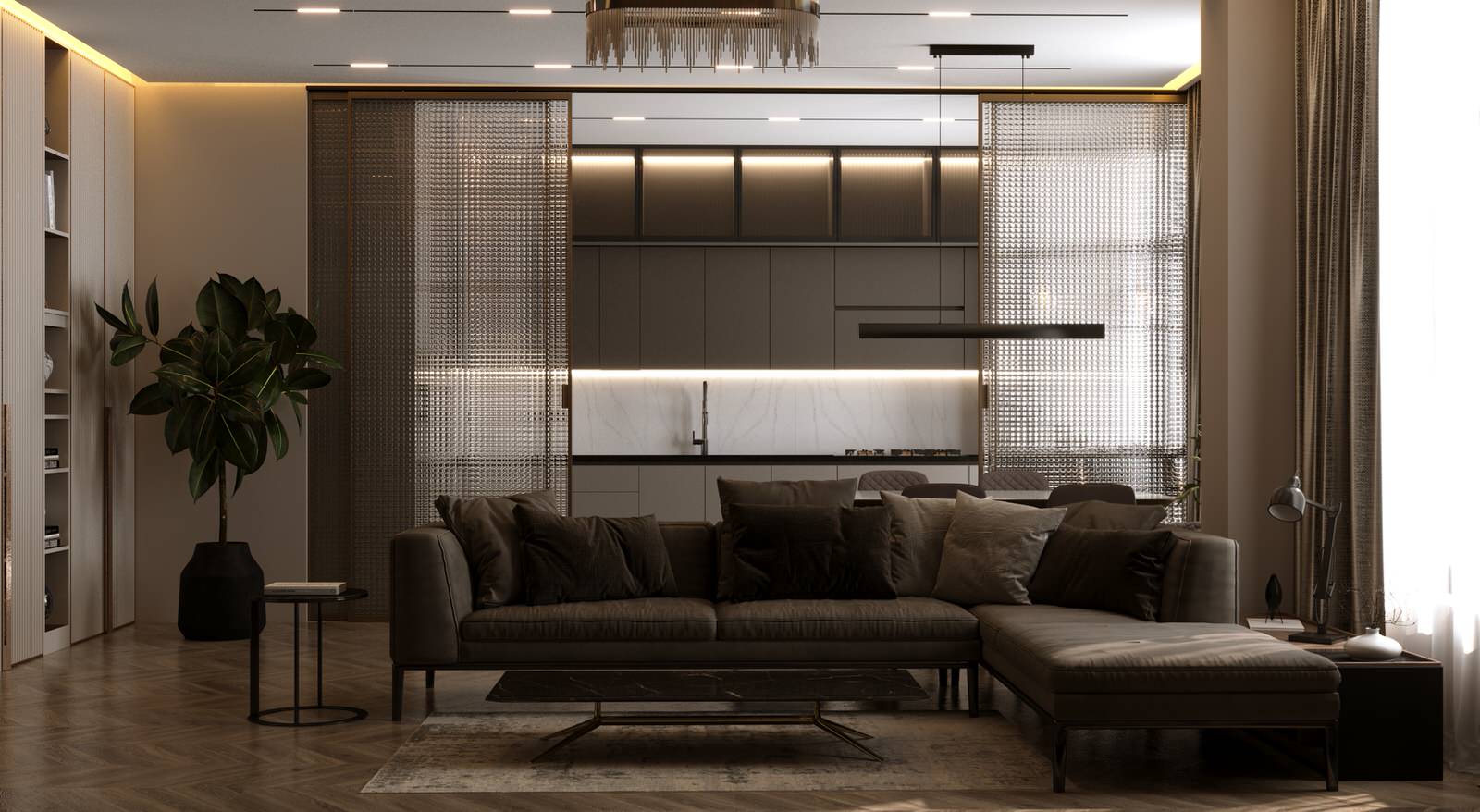 Обложка проекта: new appartment in Tashkent, living room