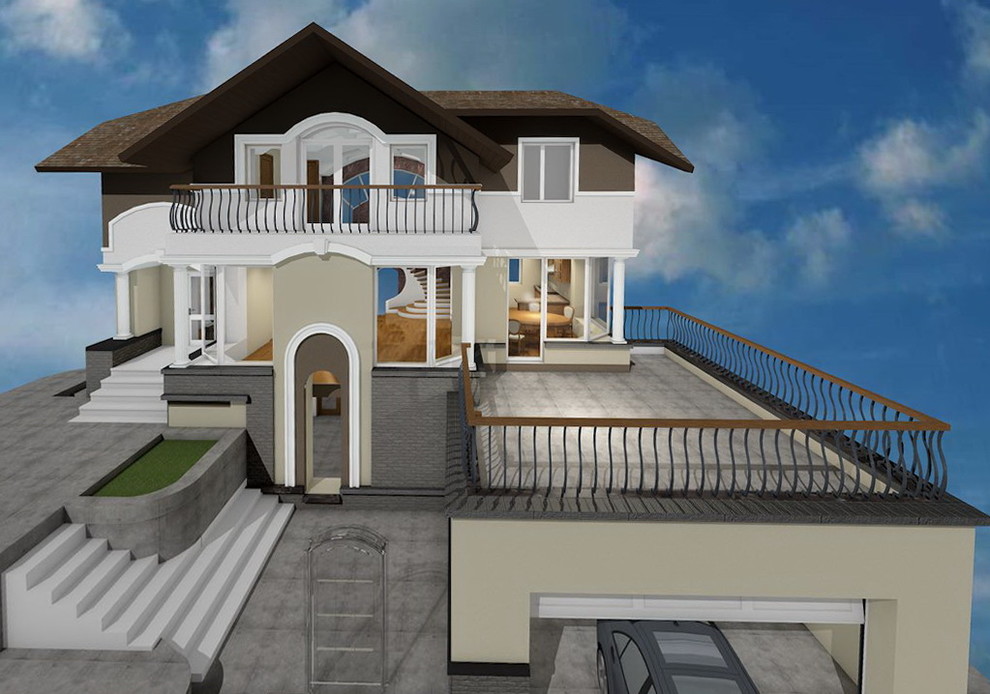 Эскизный проект фасада и интерьера