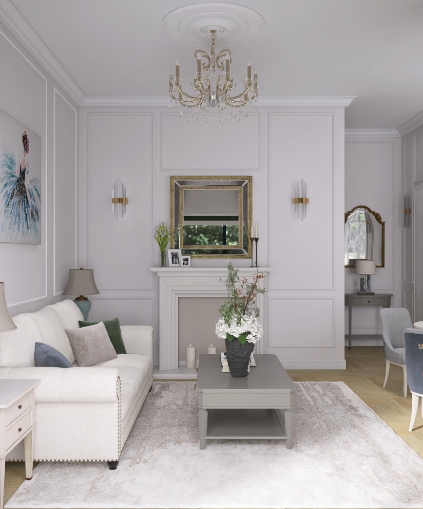 Проект кухни-гостиной в стиле "Неоклассика"