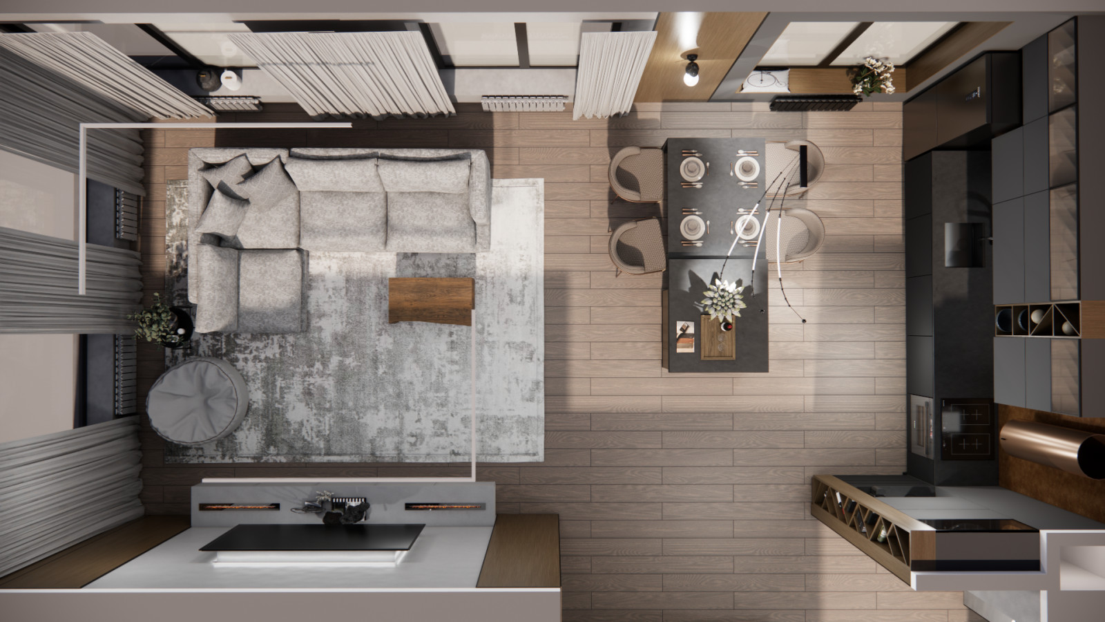 Обложка проекта: Варианты концепции дизайн-проекта квартиры