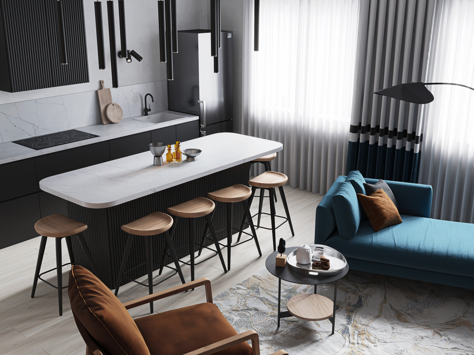 Гостиная в частном доме